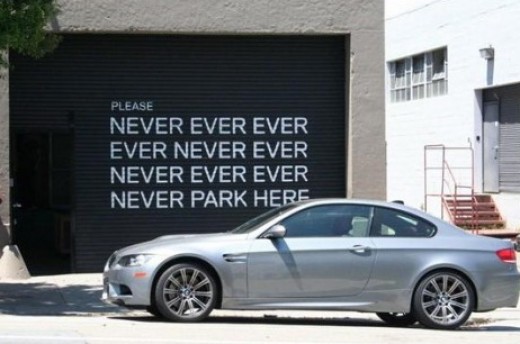 Üzenetek tilosban parkolóknak. És vica versa.