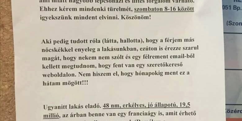 Lépcsőházi üzenetek speciál: egy üzenet, amely tízzel felér
