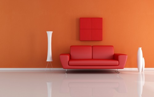 red and orange loving room