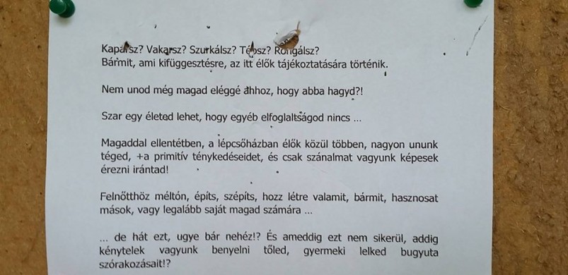 Lépcsőházi üzenetek 837655. rész