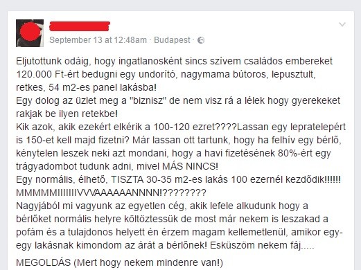 Egy elkeseredett ingatlanos meghökkentő posztja a becsületességről és az elszállt árakról