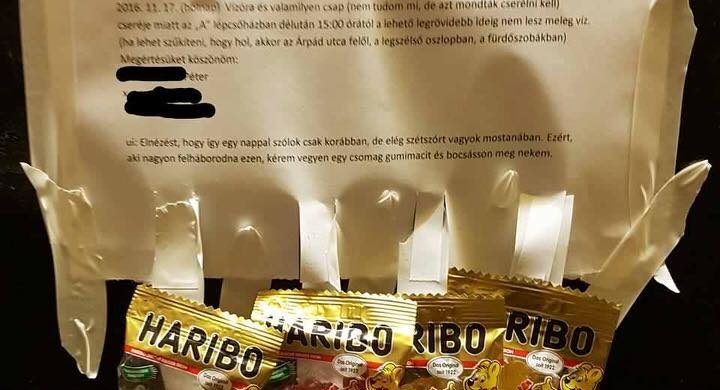 Lépcsőházi üzenetek, ezúttal megvesztegetéssel!