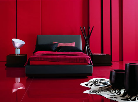 innovative-bedroom-interior-in-red-and-black
