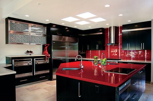 sparkling-contemporary-kitchen-in-black-and-red