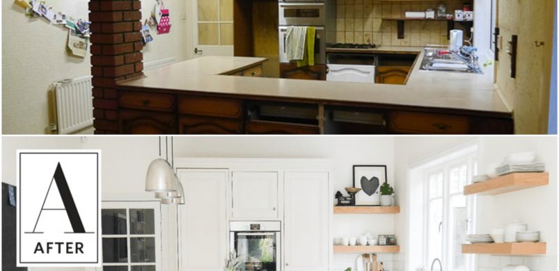 Előtte-utána: szörnyű, sötét konyhából hófehér álom helyiség!