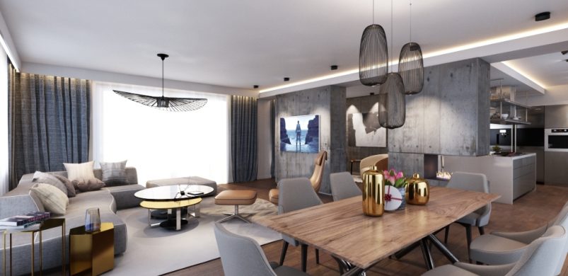 A hét ingatlana: elegáns arany motívumok egy angyalföldi penthouse lakásban!