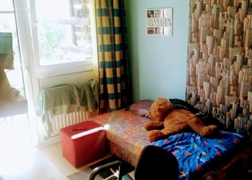 A hét cukisága: kényelmesen elterült óriás mackó kínálja megvételre otthonát!