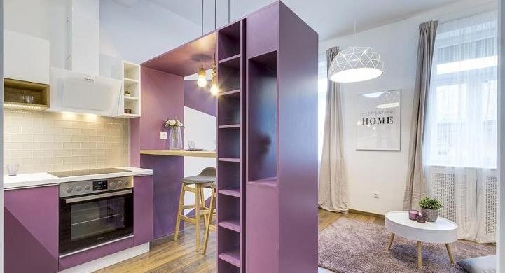 Egy felújított kislakás a IX. kerületben, a levendula bűvöletében