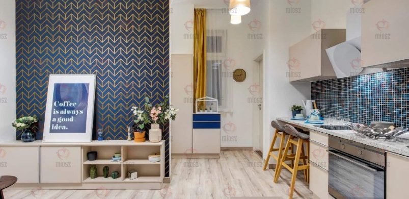 Kék és arany: egy csoda kislakás 28,9 millióért, a Hernád utcában!