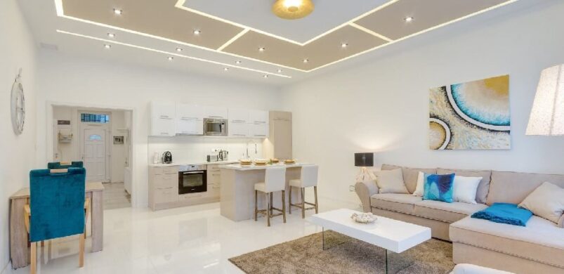 Egy újabb kék-fehér luxus lakás, ezúttal a Blaha környékéről!