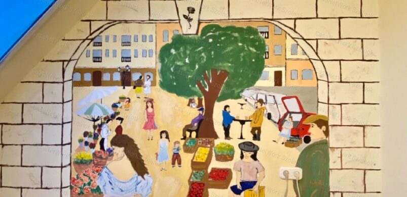 Egy szolnoki szuper lakás pazar helyen, házi készítésű freskóval eladó