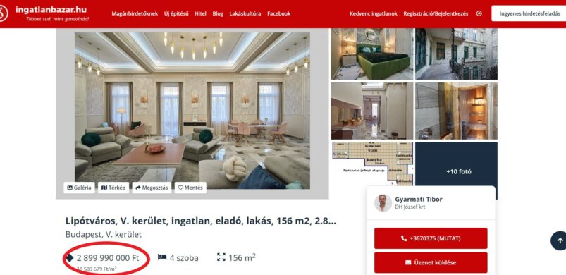 2,9 milliárdos lakás a Lipótvárosban: jöhet?